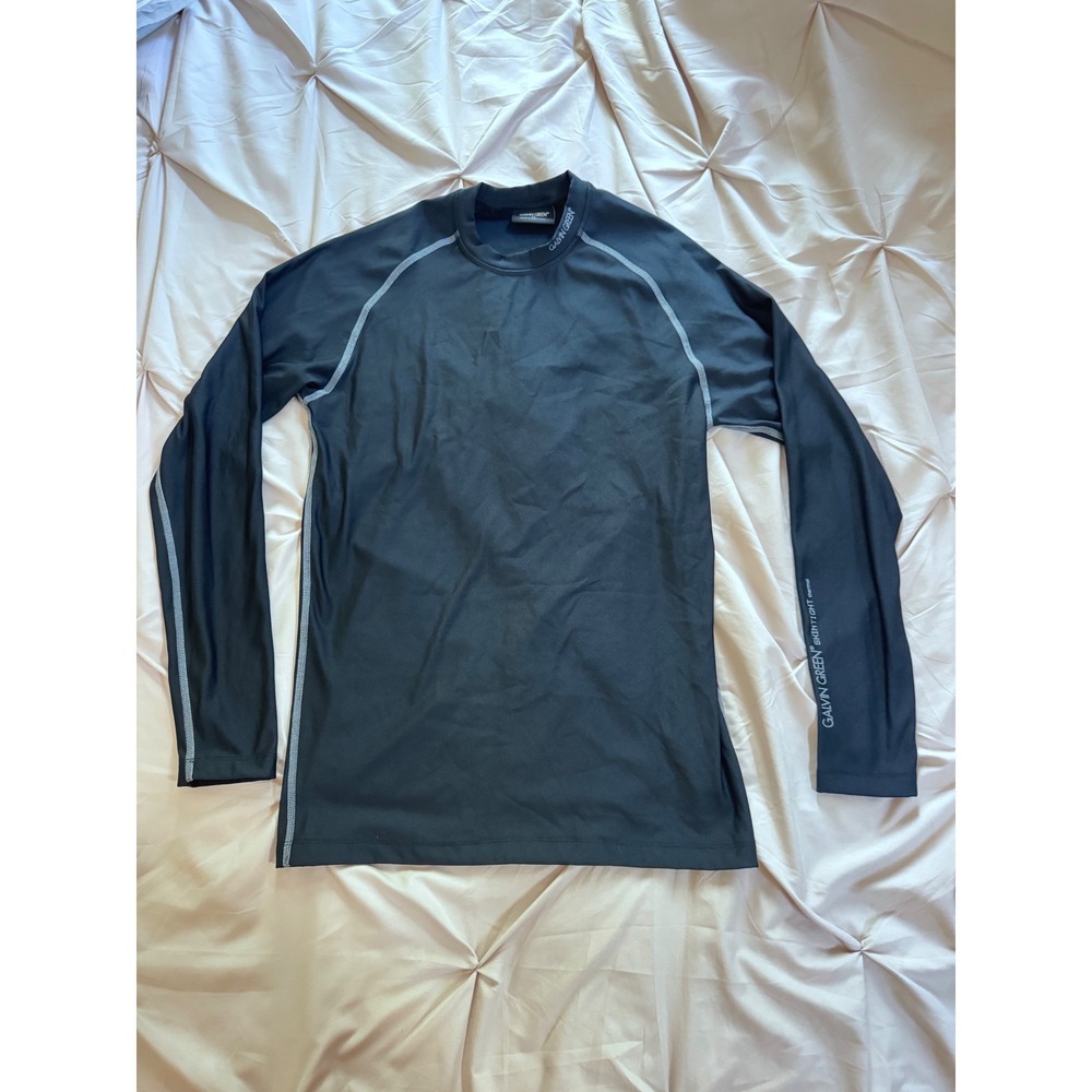 Galvin Green Skintight Thermal Base Layer Men Black Long Sleeve Mock Neck Shirt